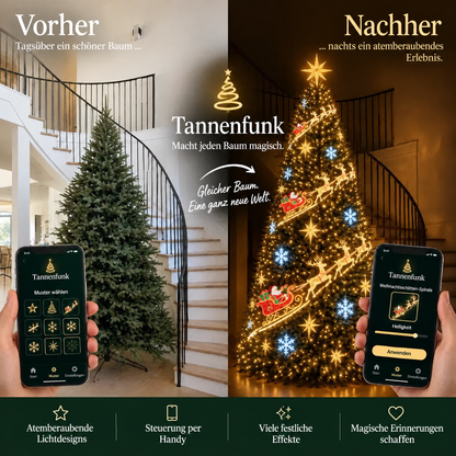 Smarte animierte Weihnachtsbaum-Lichter