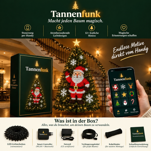 Smarte animierte Weihnachtsbaum-Lichter