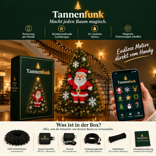 Smarte animierte Weihnachtsbaum-Lichter