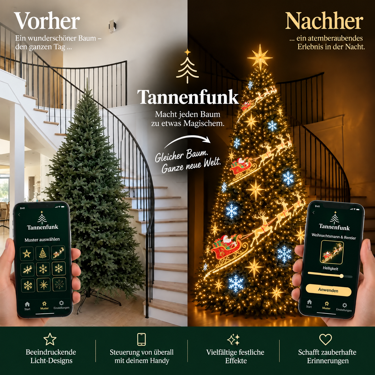 Tannenfunk Vorher Nachher Vergleich